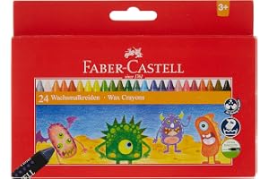 Faber-Castellwax Crayons 24 Color Round 90Mm, 120053, Multi Color