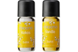 Duftöl von miaono - Wunderbare Welt der Düfte - Duftoel Set für Aroma Diffuser und Duftlampe (Kokos, Vanille, 2er Set 2x10ml)