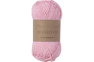 Utopia Crafts Re-Cotton Knitting Yarn, 100g (Light Pink)