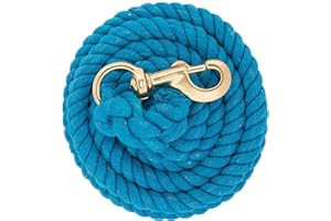 WEAVER LEATHER Weaver Equine Performance Lead Rope, Long Horse Lead Rope with Quick Halter Attachment, Soft Comfort Grip, Barn Horse Tack for Daily Use & Showing