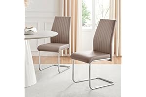 Furniturebox UK Cappuccino Dining Chairs Set of 2 Lorenzo for Dining Room Set of 2 Premium Kitchen Modern & Stylish Cappuccino Chairs (2x Cappuccino)