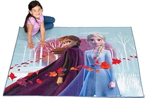 Disney Frozen 2 - Tappeto antiscivolo per camera dei bambini, 175,3 x 132,1 cm, prodotto ufficiale Disney Franco
