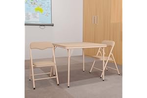 Flash Furniture Kindertisch mit 2 Stühlen – Praktisches Küchentisch-Set für Kleinkinder – Leicht zu reinigendes Kinder Tischset für Küchen-, Schlaf- und Kinderzimmer – Braun