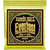 Ernie Ball Everlast Orta Kaplama 80/20 Bronz Akustik Gitar Telleri, &Ouml;l&ccedil;&uuml; 13-56