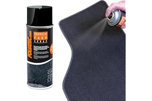 Foliatec Tappeto spray colorato per auto, tappetino per tettuccio spray, per tessuto, nero, 400 ml