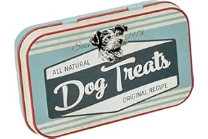 Nostalgic-Art 82201 Retro Treat Tin, Paw Sign - Dog Treats - Gift Idea for Dog Owners, Tin Box for Travel, Vintage Design, 9.5 x 6 x 2 cm