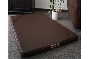 Hundebettenmanufaktur Matelas pour chien / tapis de panier pour chien - Housse en similicuir et mousse de 5 cm - Disponible en différentes couleurs et tailles