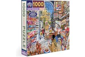 eeBoo Artist Provisions-pussel för vuxna 1 000 bitar i återvunnen kartong och vegetabiliskt bläck - Mått 58,5 cm x 58,5 cm, P