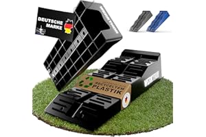 WERKTHOR Cales pour Camping-Car (Noir) - [Jeu de 2] Cales Stables pour Caravanes et Camping-Cars | Cales pour Camping-Car pour Une Mise à Niveau Sûre [<5t] - Conception Robuste pour Toute Surface