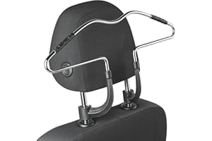 WALSER wieszak na ubrania do samochodu, wieszak na kurtki do zagłówka Carl, wieszak na ubrania do samochodu 15x10x10 cm