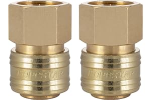 Poppstar Conectores rapidos aire comprimido, diámetro nominal 7,2 mm con rosca interior (hembra) de 1/2 pulgada para conexión de aire comprimido, 2pzas
