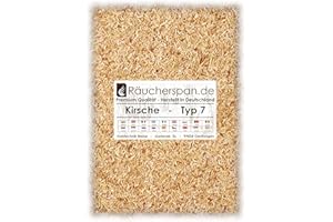 Räucherspan.de Premium Räuchspäne Kirsche, Kirschholz, Typ 7, 0,5-1,5mm zum Kalträuchern, 1kg