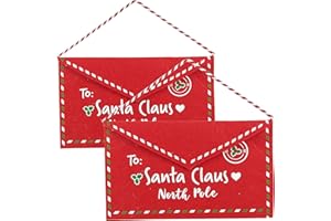 URBNLIVING 1, 2, 4 Filz-Weihnachtsbrief-Umschläge zum Aufhängen, Weihnachtsbaum-Dekoration (2)
