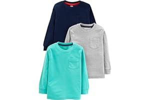 Simple Joys by Carter's Jungen Langarm-Hemden, 3er-Pack