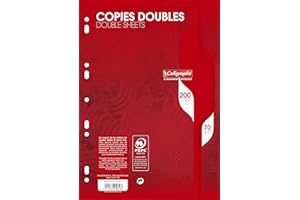 ‎CLAIREFONTAINE Clairefontaine 5616C - Packung mit 100 Blatt Klausurbögen Calligraphe, DIN A4 21x29,7 cm, kariert, 70g, Weiß, 1 Pack