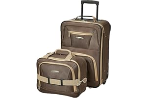 Rockland Set di bagagli verticali Softside di modo, Marrone, Taglia unica, Set di bagagli verticali Softside di modo