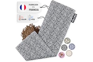 Chill&Rest - Saco de semillas para microondas - saco termico semillas - saco semillas cervicales y cuello - bolsa calor microondas - Modelo Anthracite Gris