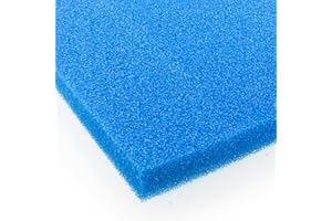 VIALIA Filter foam blue 50 x 50 x 2 cm PPI 20 medium, filter mat pond and aquarium, can be cut to size, for optimal use as a filter medium in pond filters
