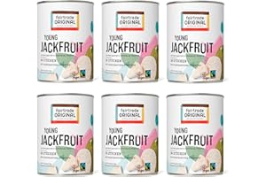 ‎FAIRTRADE ORIGINAL Jackfruit von Fairtrade Original | Jackfruit Fleischersatz | veganes Fleisch | Jackfruit in Dose | Fair Trade gehandelte Jackfruit | Junge Jackfrucht in Stücken (6 Dosen (je 550g))