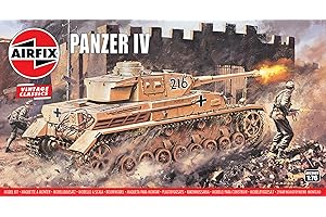 Airfix Vintage Classics Set - A02308V Panzer IV - Plastic Model Tank Kits for Adults & Children 8+, Set Includes 101 Pieces - 1:76 Scale Model Tank Set