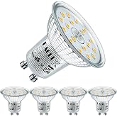 EACLL GU10 LED Bulbs Neutral White 4000K, 6.5W Equivalent 95W Halogen, Pack of 4, Flickerless Spotlights AC 230V, 715 Lumens