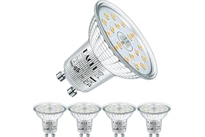 EACLL Żarówki LED GU10 Neutralna biel 4000 K, 6,5 W odpowiednik Halogenu 95 W, zestaw 4 sztuk, 715 lm nie ściemnialne, oświetlenie bez migotania Szerokie wiązki światła punktowego 120°, AC 230V