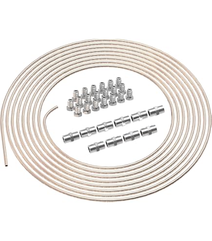 Tubo Freno Acciaio Ramato Ø 4.75 Mm - Pre-assemblato Con Raccordi M10x1, Lunghezza 250 Mm - Foto 2