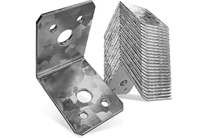 INNONEXXT Premium Staffe Angolari | 25 pezzi, 50x50x40x2mm | Connettore angolare, staffetta angolare, Angolo a L, angolari metallo per legno, squadrette angolari, angolare ferro | acciaio inossidabile