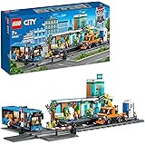 LEGO 60335 City Dworzec kolejowy, Zestaw Kreatywny z Autobusem i Przejazdem Kolejowym z Płyt Drogowych, Pasuje do Innych Zest