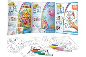 ‎CRAYOLA CRAYOLA Color Wonder, zestaw ekonomiczny kolor bez plam, motyw przyjaciół zwierząt, kreatywna aktywność dla dzieci, wiek 3,4,5 lat, 7505