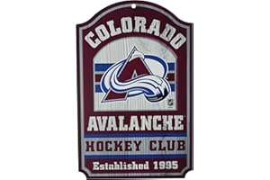 Wincraft NHL Colorado Avalanche 20256014 Holz Schild, 27,9 x 43,2 cm schwarz