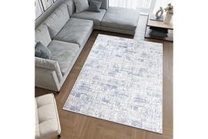 TAPISO Sky Area Rug Abstract Multicolour Flecked Faded Lines Grey Blue Modern Living Room Bedroom Nursery Durable OEKO-TEX Carpet Size - 200 x 300 cm (6ft7 x 9ft10)