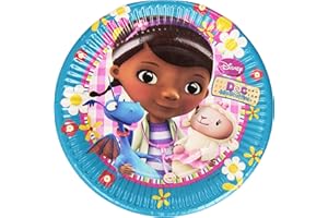 Unique Party 71626 - 20cm Disney Doc McStuffins Paper Plates, Pack of 8