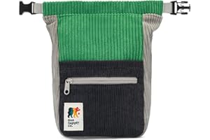 Oso Supply Co - Retro Corduroy Bouldering Bucket, Large Size Freestanding Chalk Bag for Rock Climbing, Magnetic Roll Down Closure, Dual Brush Loops, Zippered Pockets and Pouch