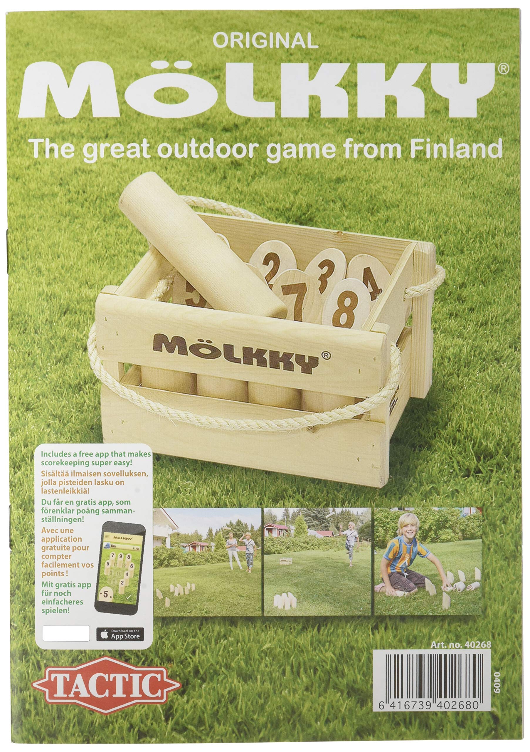 Mölkky Original - Juegos Exterior de Lanzamiento para Jardin, Picnic, Playa, Ocio - 12 Bolos Madera, 1 Palo, Juego Molkky para Adultos, familias, Grupos, 2 o más Jugadores, a Partir de 6 años - Imagen 9