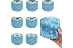 Rhsemi 8 Stück Schutznetze kompatibel mit Whirlpools Filter, Pool Bubble Spa Zubehör, 90 Pleats Sieb Ersatzfilter（blau）