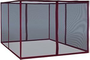 paramondo Pared Lateral para Deluxe Gazebo Pabellón de jardín Cenador Mosquitera, Burdeos - Solapa Color Antracita, Pack de 4