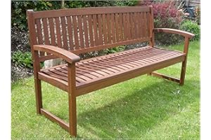 YOUR PRICE FURNITURE.COM Henley Hardwood 3 Seat Garden Bench FSC®-Certified Great Outdoor Furniture For Your Garden or Patio