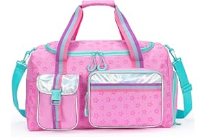 HTgroce Kids Duffel Overnight Bag Girls Weekender Carry-On for Travel Gym Sport