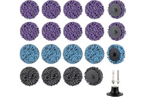 50mm CSD-Scheibe Schleifscheibe, LncBoc 20 Stücke 2 Zoll Lila/Blau/Schwarz Reinigungsscheibe Set, Oberflächenbearbeitung Oder Lackentfernung Polieren