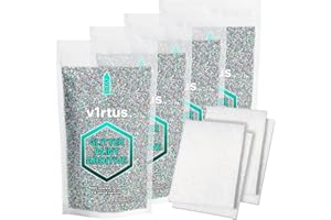 v1rtus Argento Olografico Additivo per Vernice Glitterata [400g] + 4 Tamponi di Lucidatura di Finitura per Dipingere Pareti Glitterate - Aggiungi alla Pittura a Emulsione, Pareti Interne ed Esterne