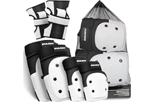 ONTYZZ Equipo de Protección Adulto Adolescentes Rodilleras Set Coderas Protectores Muñequeras 6 en 1 Set de Protección para Patinaje Bicicleta Skate Esqui Protecciones Patines Kit de protección Scooter