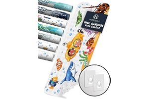 Homerella Alfombra de baño niños 100x40cm | Alfombra de baño Antideslizante antibacteriana | Extra cómoda Incl. Ganchos | Alfombra de Ducha Antideslizante niños y bebés | sin BPA y Lavable a máquina