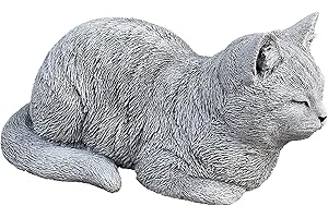 STONEANDSTYLE Figura de piedra grandes gato Ángel aprox. 36 cm, de y resistente a heladas hasta -30 °C, macizo de piedra