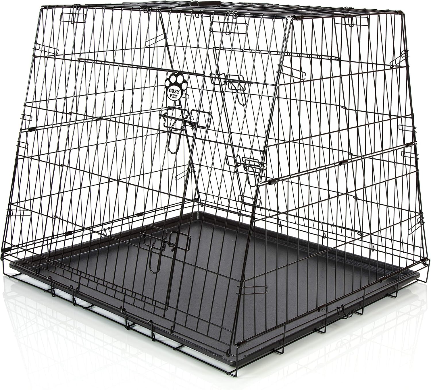 Car Dog Cage 36" by Cozy Pet, Fits Most Makes Audi BMW Fiat Ford Honda Hyundai Kia Jaguar Toyota Renault Vauxhall VW Volvo Puppy Crate Model CDC07