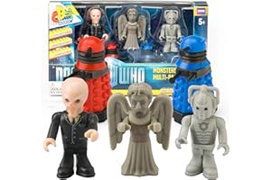 Underground Toys Doctor Who Monsters Multi-Pack - Includes Dalek, Weeping Angel, Cyberman, and Silent Army