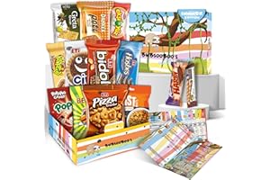 BUBSOOBOO'S WILD SNACKS Midi Snack Box | Extraordinary Present for Special Moments | Multipack Hamper Gift of Sweet Candy | American Alike Old Fashioned Retro Turkish Treats | Paradise Jungle Themed Box | 11 Full-Size Snacks