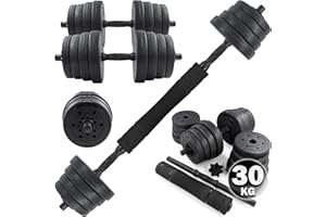C.P. Sports 2in1 Kurzhantel – Langhantel Set 20kg / 30kg / 40kg | Hantelscheiben – Gewichte – Hantelstangen | verstellbare Hanteln – Hantelset für Krafttraining, Fitness, Home Gym