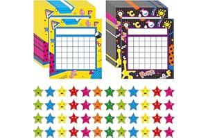 SPRITEGRU 66 Pack Classroom Incentive Chart in 2 Designs with 2024 Star Stickers for Classroom Teaching or Family Using