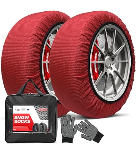 Calze Da Neve Taglia L Omologate EN 16662-1 - Per Auto, SUV, 4&times;4 E Furgoni